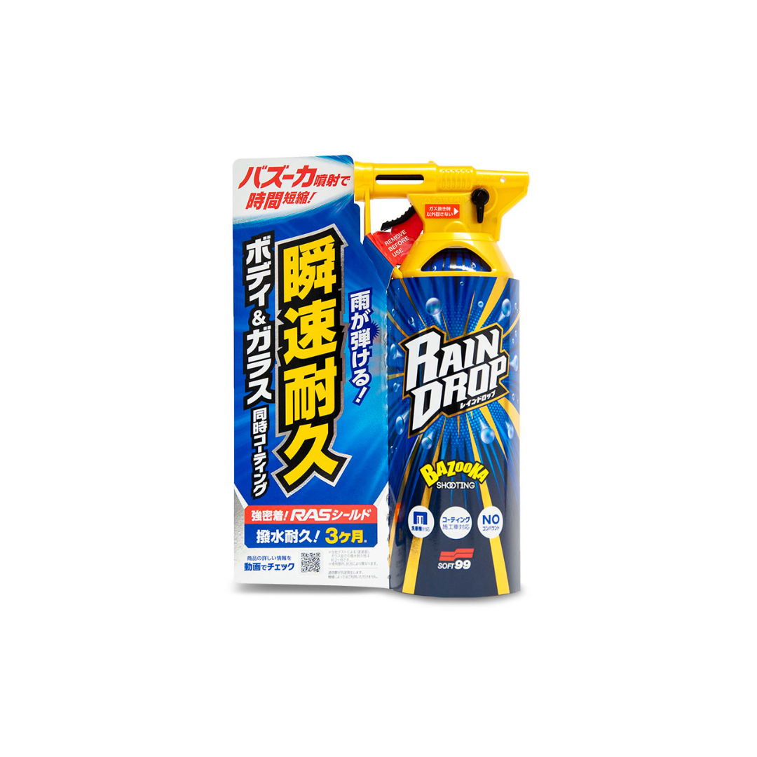 Soft99 Rain Drop Bazooka 300 ml – tekutý vosk a hydrofóbna ochrana laku