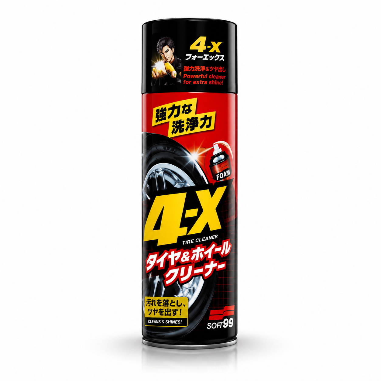 Soft99 4-X Tire Cleaner 470 ml – čistič a impregnácia pneumatík