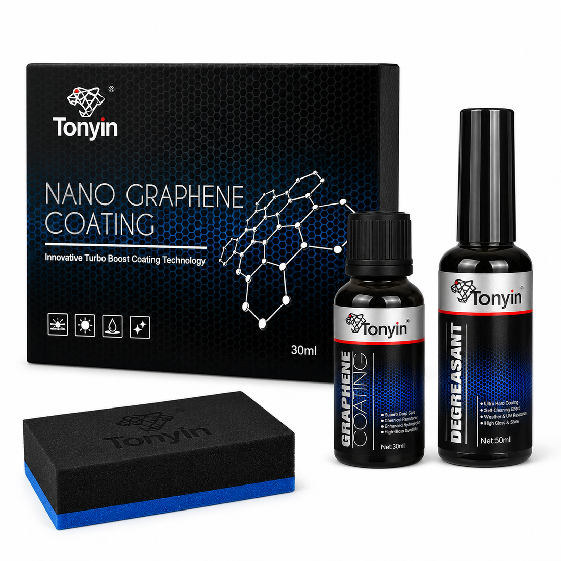 Tonyin Nano Graphene Coating 30ml – Grafénová ochrana laku s vysokým leskom