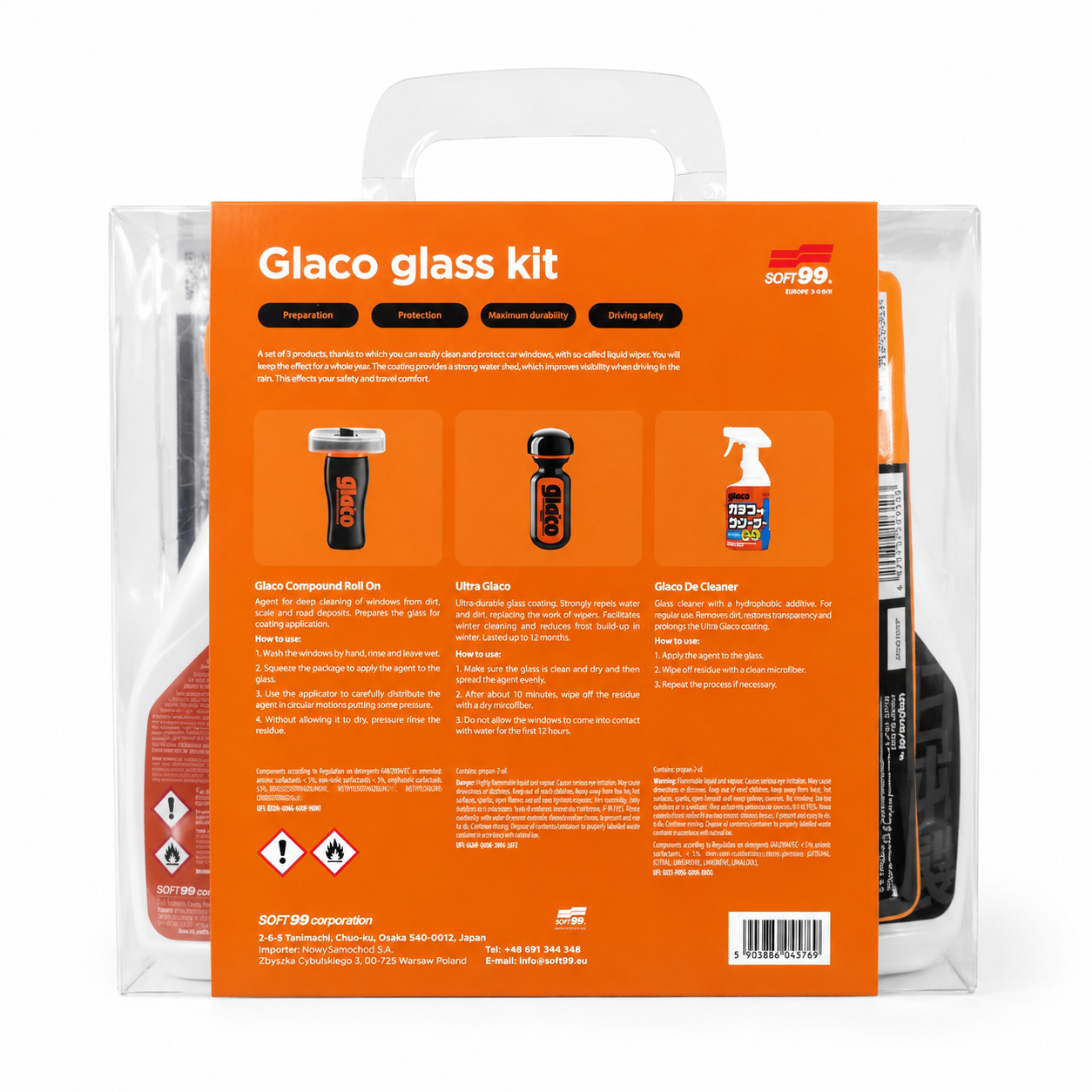 Glaco Glass Kit – profesionálna sada na ochranu autoskiel a efekt tekutých stieračov