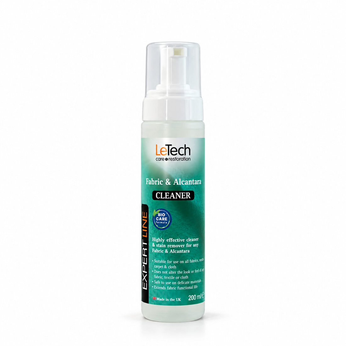 LeTech Fabric & Alcantara Cleaner EXPERT LINE 200 ml – čistič textilu a alcantary
