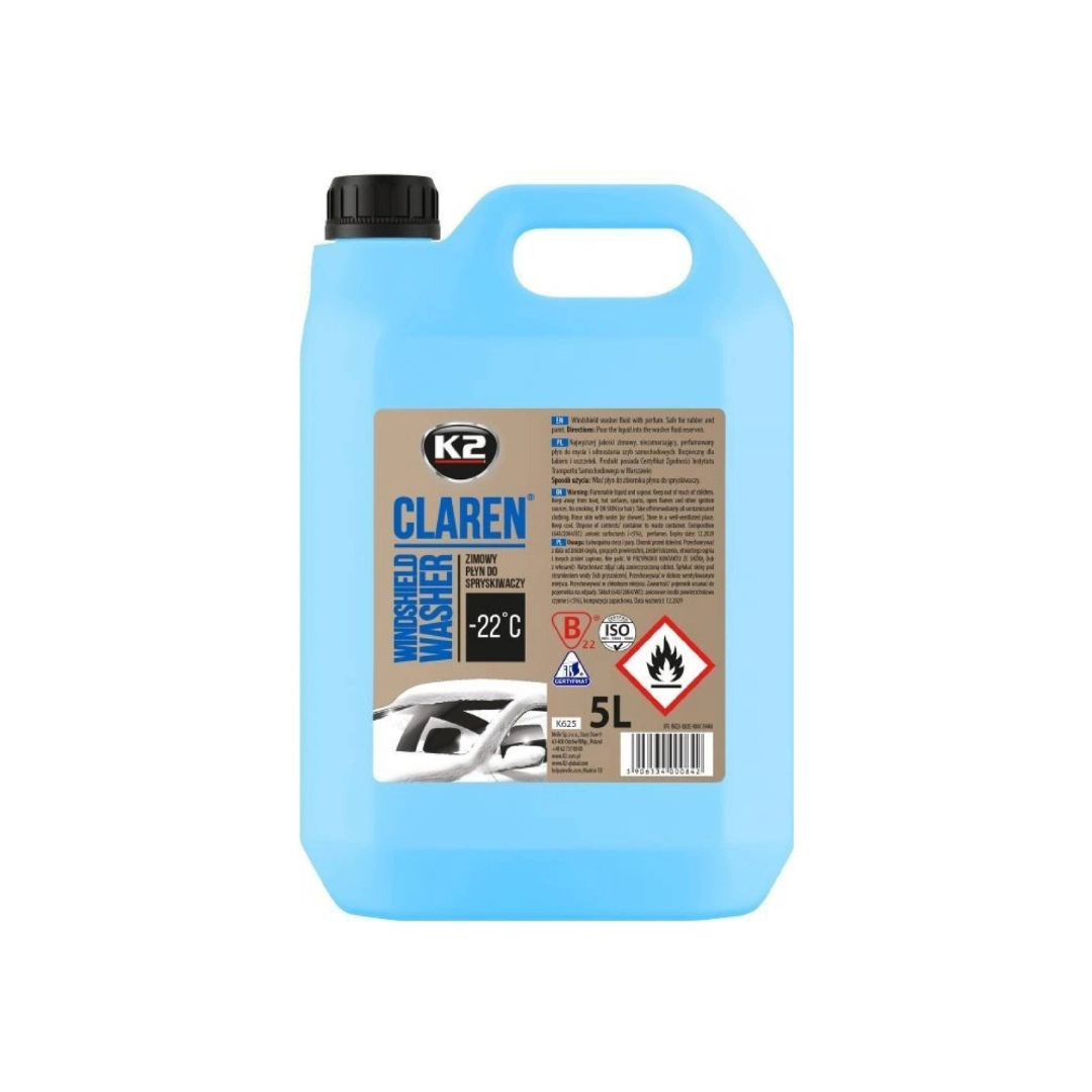 K2 CLAREN – zimná nemrznúca kvapalina na čelné sklá -22 °C