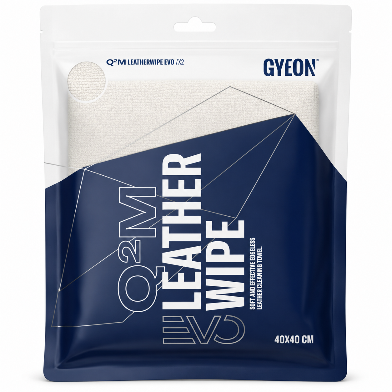 Gyeon Q²M LeatherWipe EVO 2-Pack (40 × 40 cm) – mikrovláknové utierky na kožu
