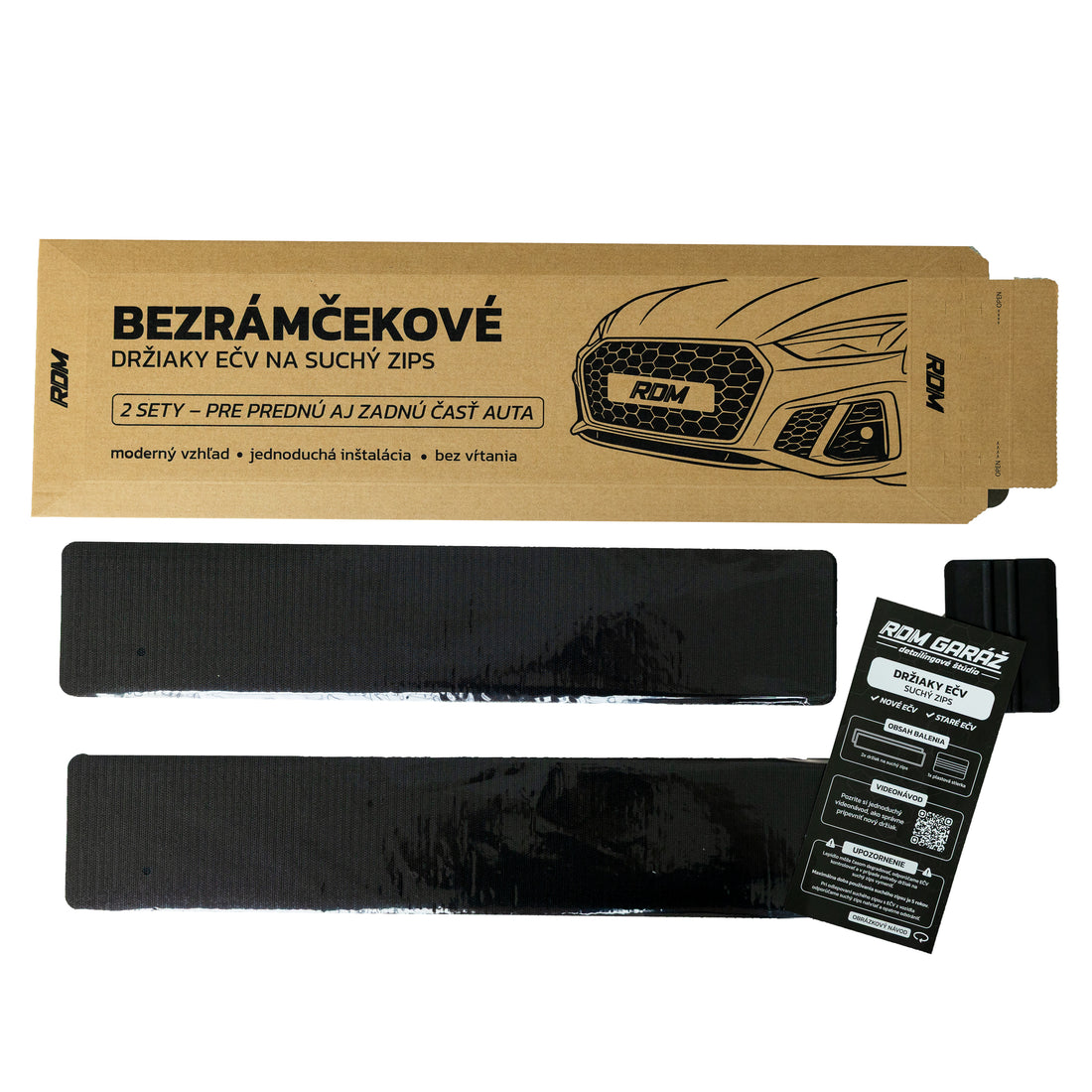 RDM Držiak ŠPZ / EČV suchý zips (balenie 2ks)