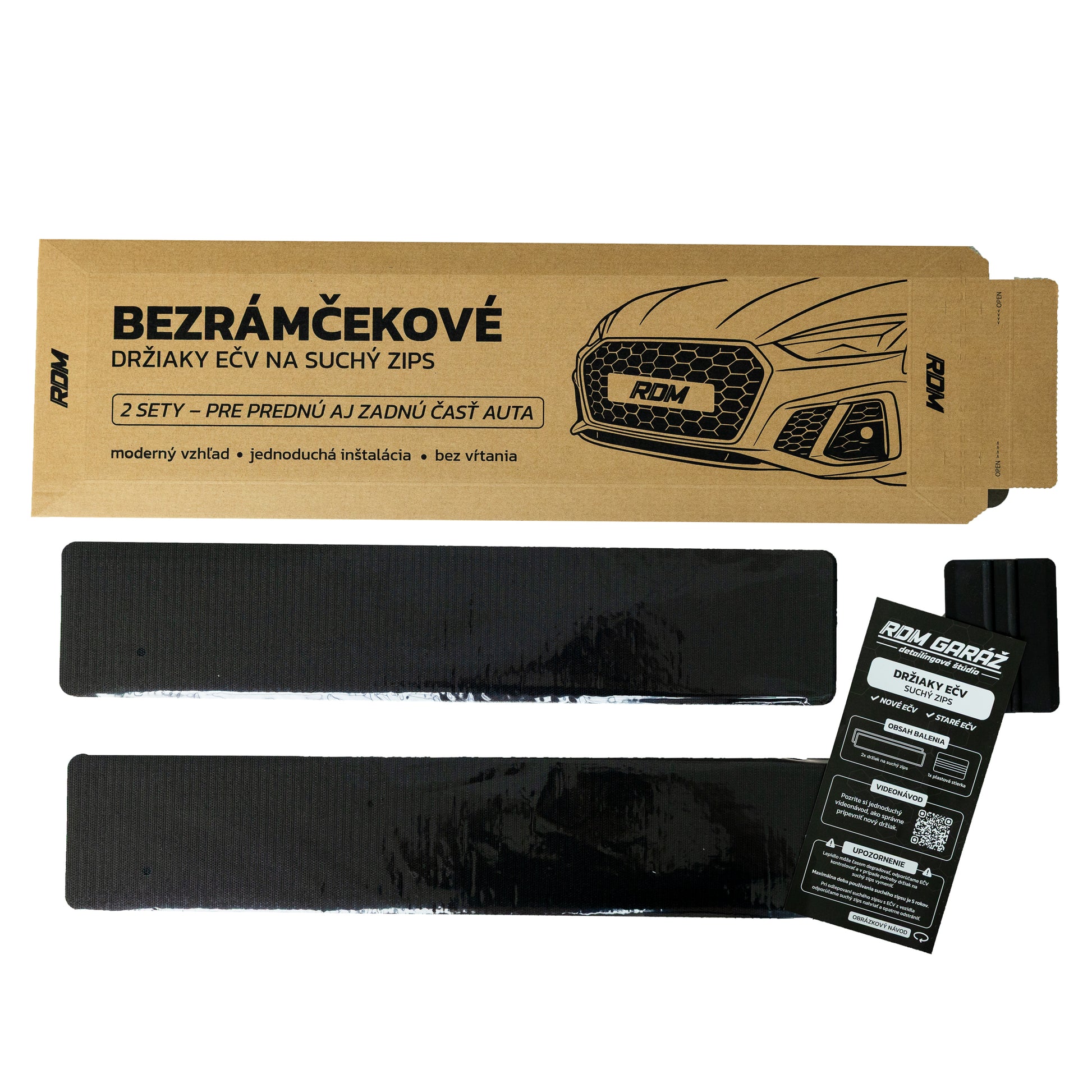RDM Držiak ŠPZ / EČV suchý zips (balenie 2ks)