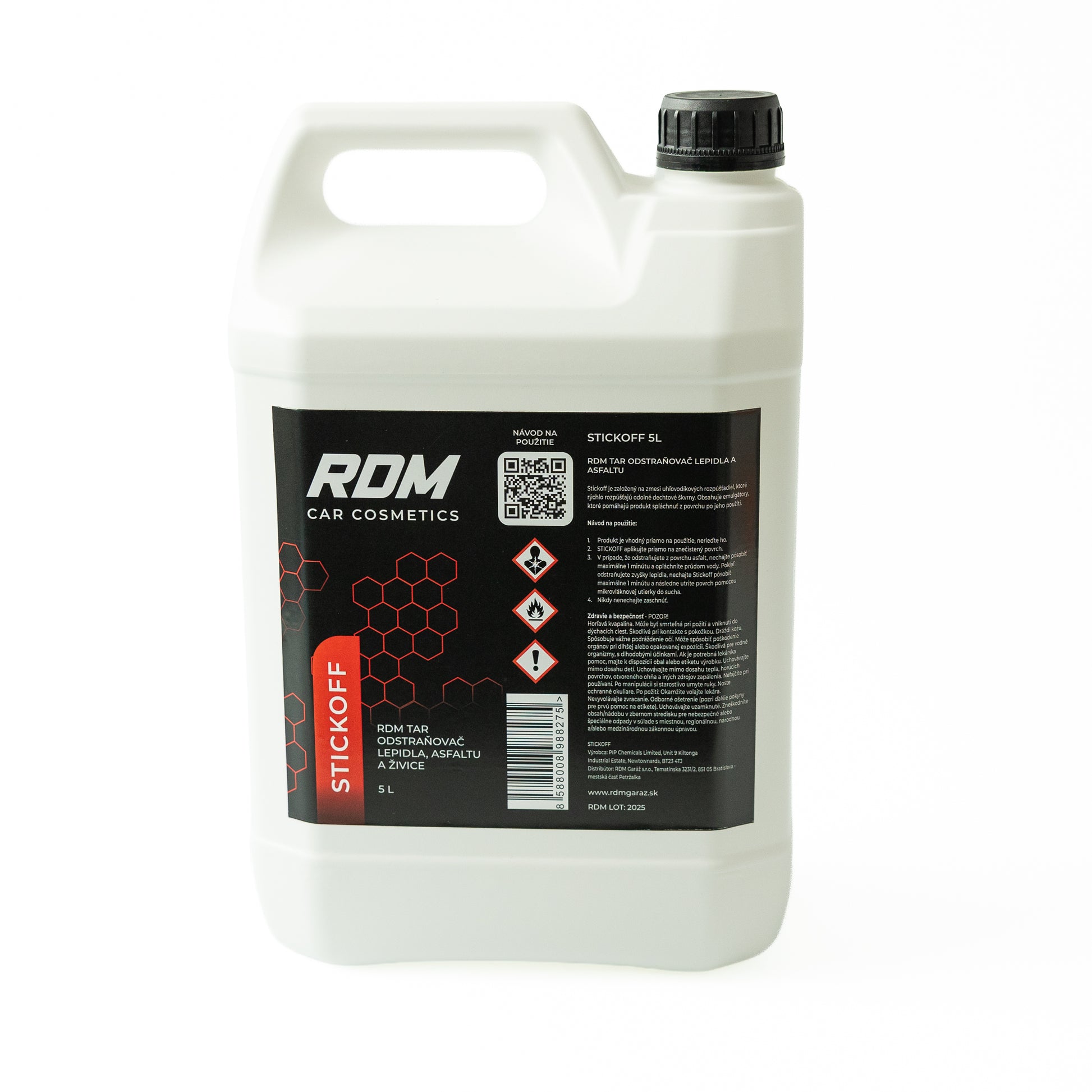 RDM STICKOFF - TAR, odstraňovač lepidla, asfaltu a živice 5L
