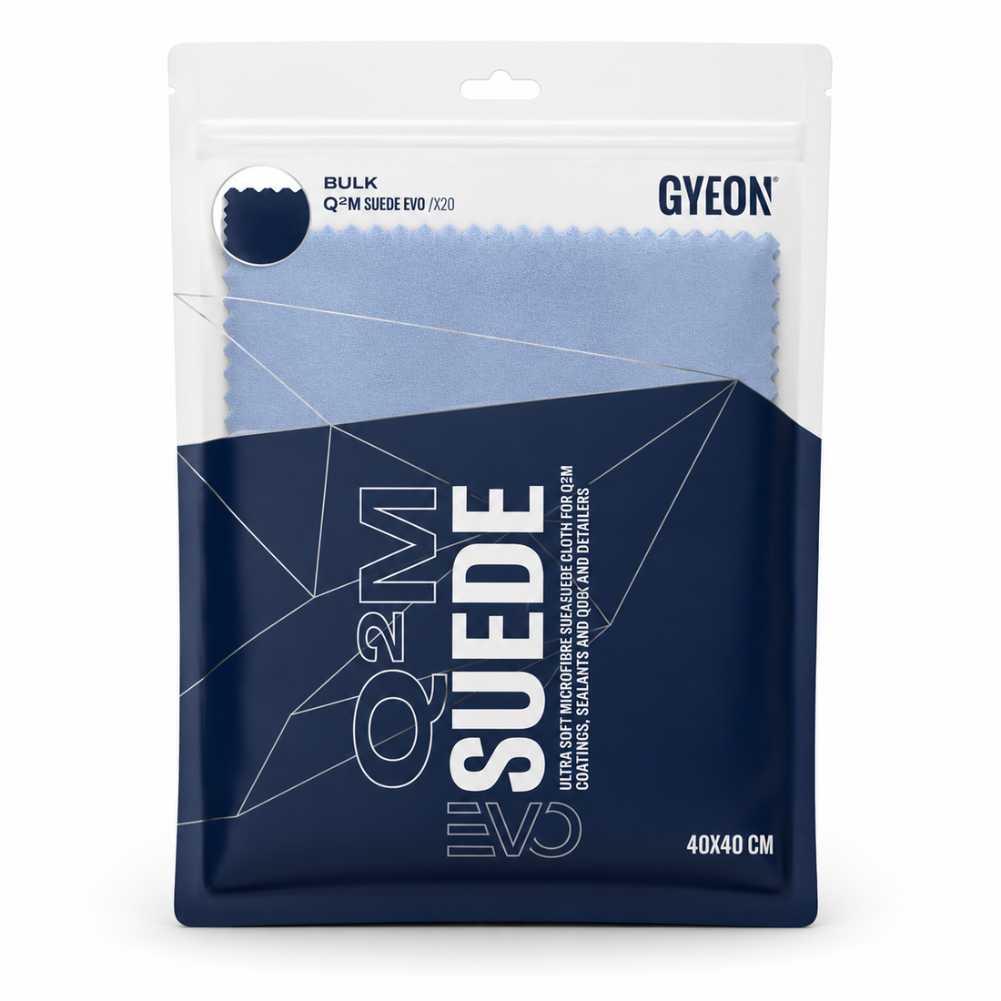 Gyeon Q²M Suede EVO 2-Pack (40 × 40 cm) – semišové utierky na keramické ochrany